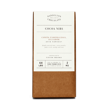 Dandelion Chocolate Cocoa Nibs Costa Esmeraldas, Ecuador Cocoa Nibs 2016 Harvest - Wholesale 2 kg box